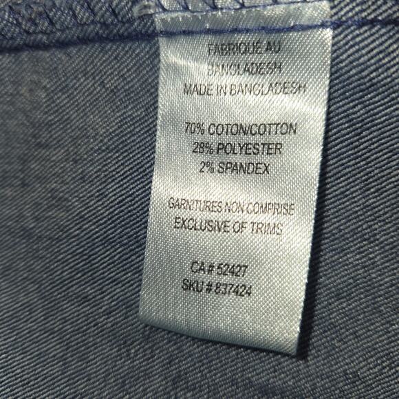 mySTYLE Womens 3X Sleeveless Denim Shift Dress Knee Length Beach Vacation Casual - Picture 9 of 10